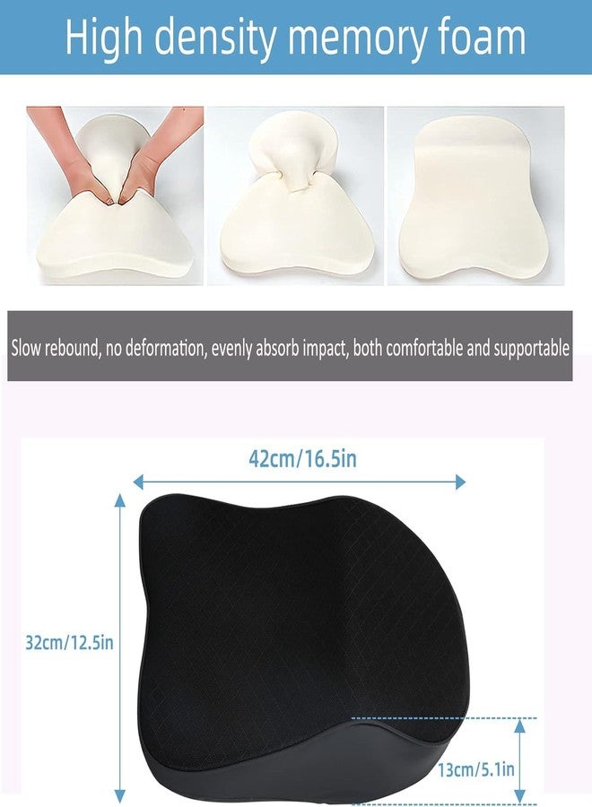 Dino's DINOS Memory Foam Car Seat Cushions Neck Pillow, Headrest Cushion for Neck Pain Relief & Cervical Washable Cover,100% Pure Memory Foam in Office, Driving (Dark Black) - Image 5